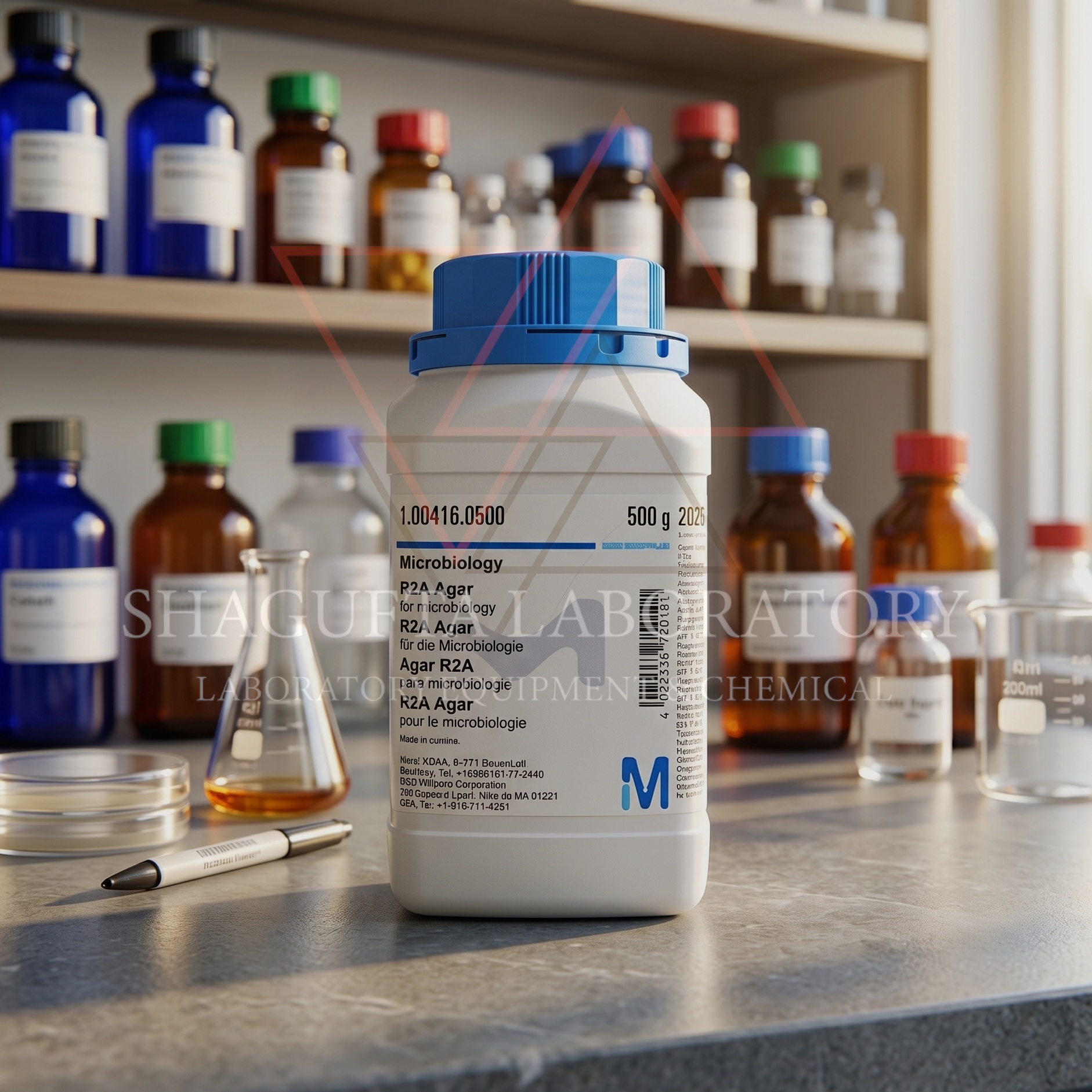 R2A Agar Merck 100416 500 g – Media Kultur Mikrobiologi untuk Analisis Air & Laboratorium
