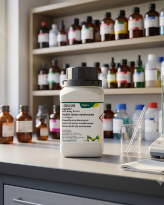 Iron(III) Nitrate Nonahydrate EMSURE® Merck Cat. No. 103883 merupakan reagent analytical grade berkualitas tinggi untuk kebutuhan laboratorium, penelitian, sintesis kimia, quality control, dan aplikasi industri. Memenuhi standar ACS Reag. Ph Eur untuk penggunaan profesional dan institusional.
