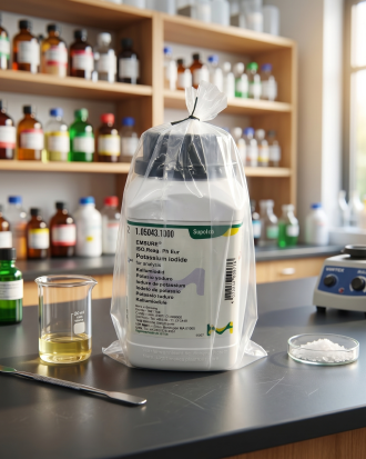 Potassium Iodide EMSURE® Merck 105043 merupakan bahan kimia analytical grade berkualitas tinggi untuk kebutuhan laboratorium, penelitian, quality control, pendidikan, dan aplikasi industri. Memenuhi standar ISO Reag. Ph Eur dengan tingkat kemurnian tinggi untuk hasil analisis yang akurat dan konsisten.