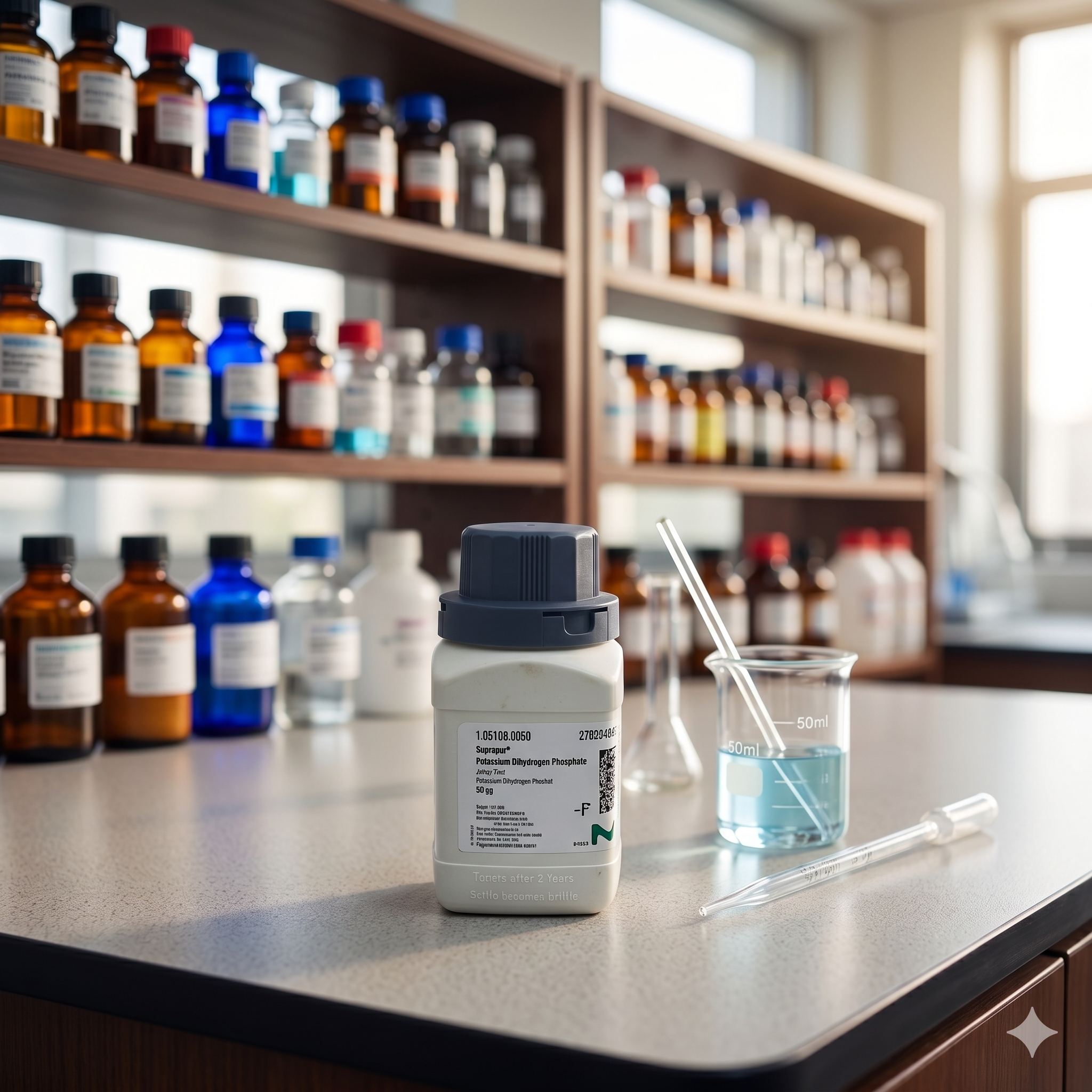 Potassium Dihydrogen Phosphate Suprapur® Merck 105108 merupakan bahan kimia ultrapure reagent berkualitas tinggi untuk kebutuhan trace analysis, ICP, AAS, laboratorium penelitian, quality control (QC), dan aplikasi analisis instrumental. Cocok digunakan pada laboratorium profesional yang membutuhkan tingkat kemurnian sangat tinggi dan kontaminasi logam rendah.