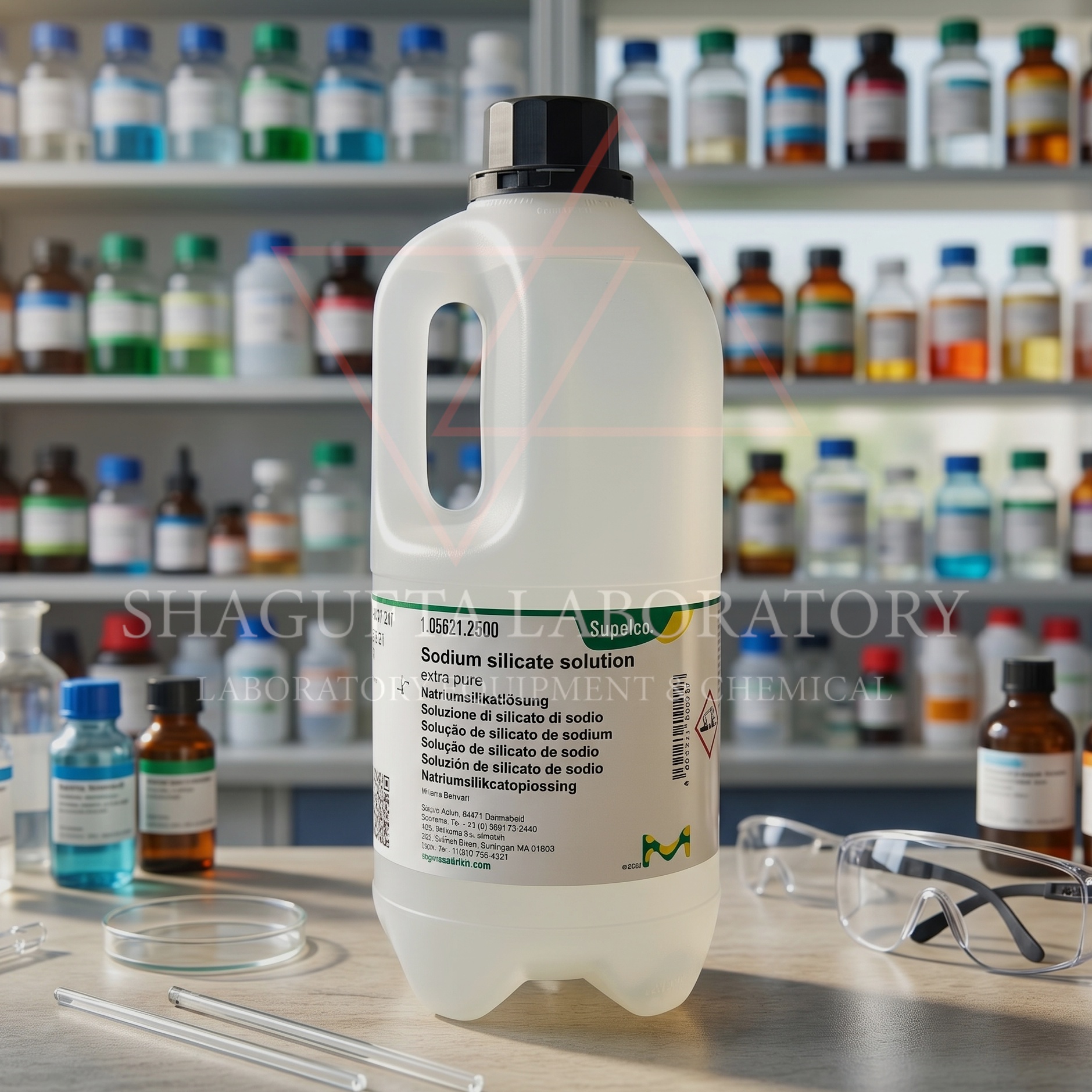 Sodium Silicate Solution Extra Pure Supelco 105621 Merck 50ML Bahan Kimia Laboratorium & Industri (REPACK)