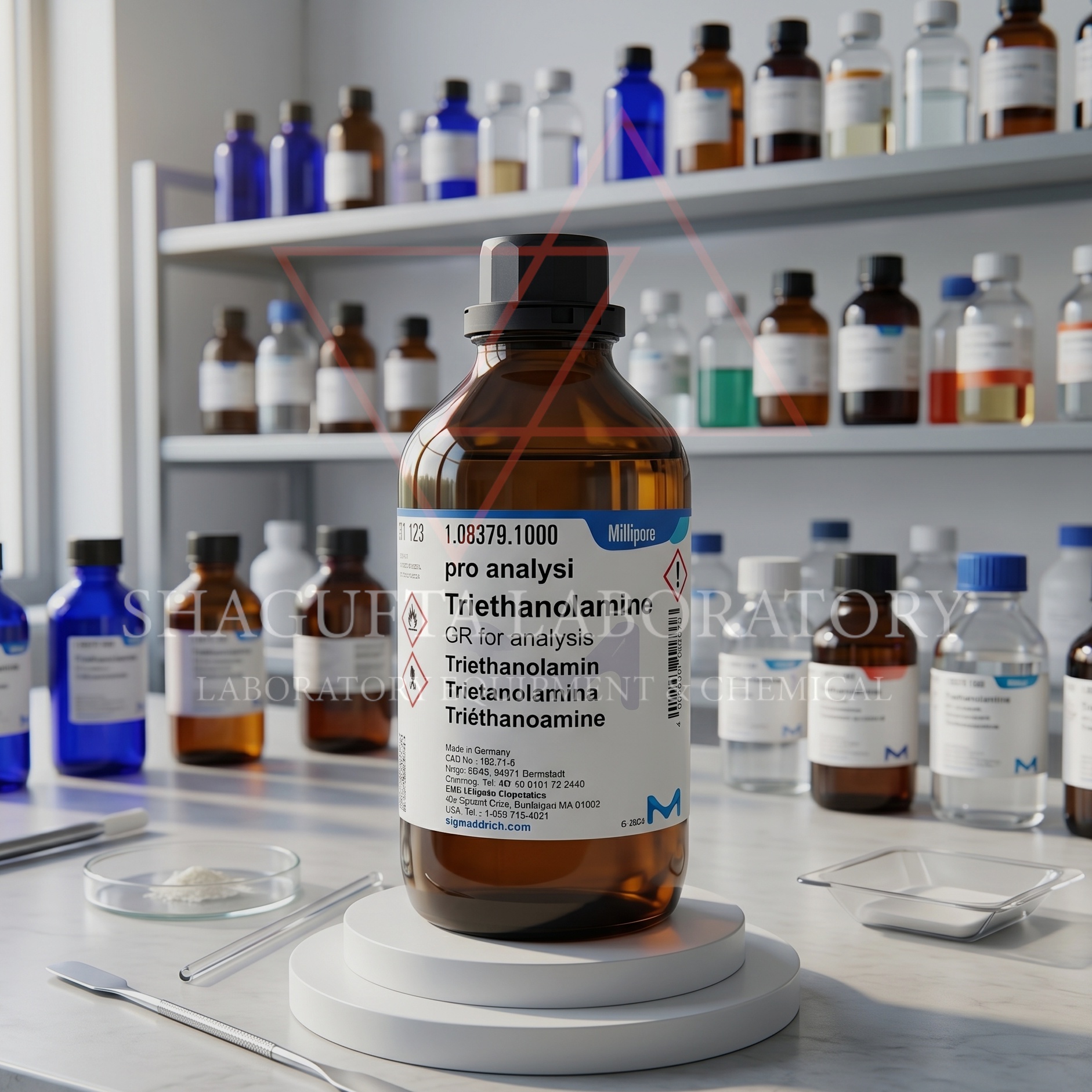 Millipore Merck Triethanolamine GR for Analysis 1.08379.1000 Laboratory Reagent Grade 50ML (REPACK)