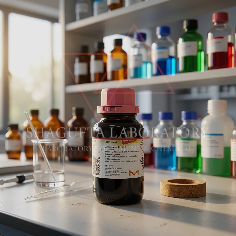 Dichloroacetic Acid (DCA) grade synthesis dengan kemurnian tinggi ≥98% untuk kebutuhan laboratorium, riset, quality control, sintesis kimia, dan aplikasi industri. Produk berkualitas dari Sigma-Aldrich dengan stabilitas tinggi dan spesifikasi terpercaya untuk penggunaan profesional laboratorium dan institusi penelitian.