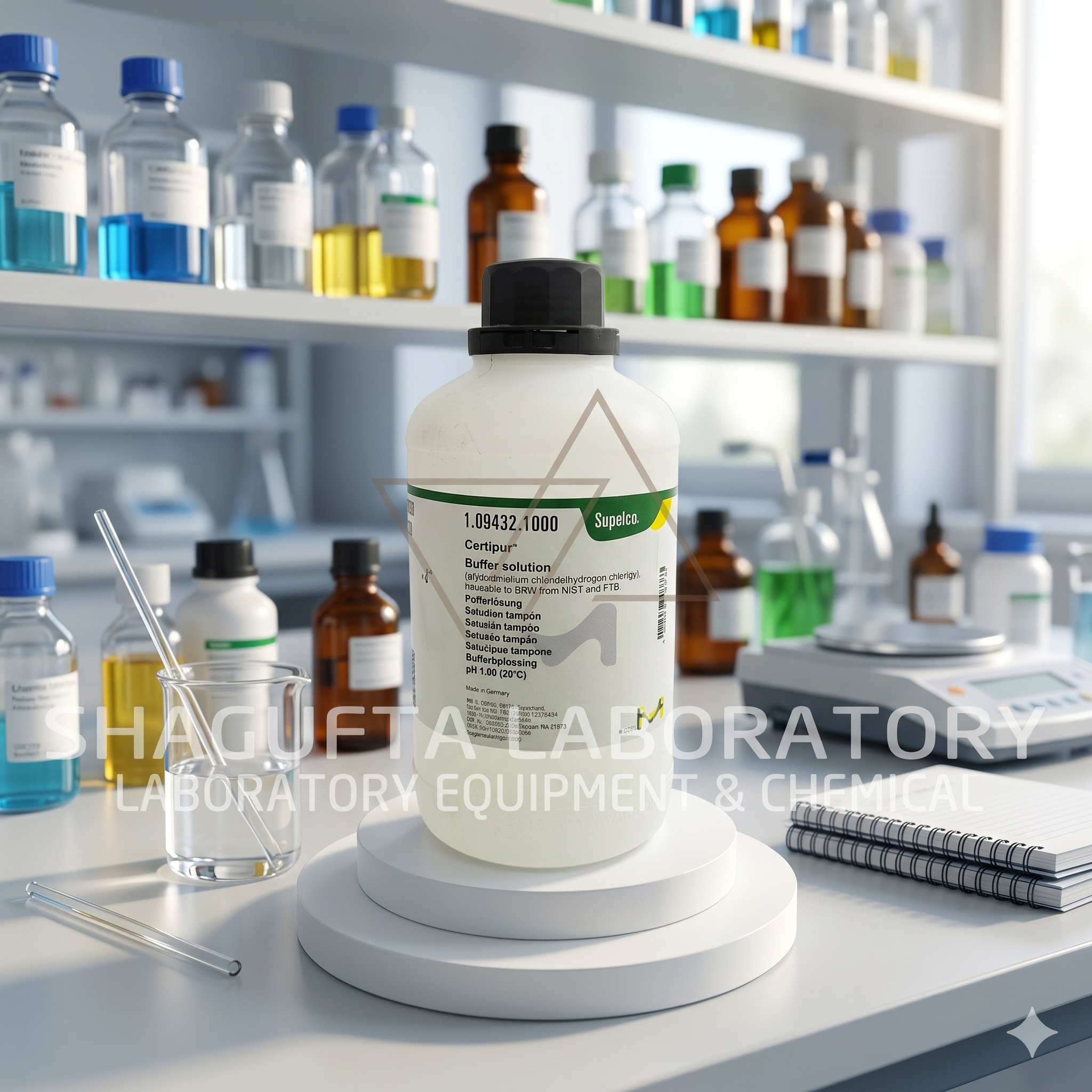 Buffer Solution pH 1.00 Merck Certipur® 1.09432.1000 | Larutan Buffer Kalibrasi pH (REPACK) 100ML
