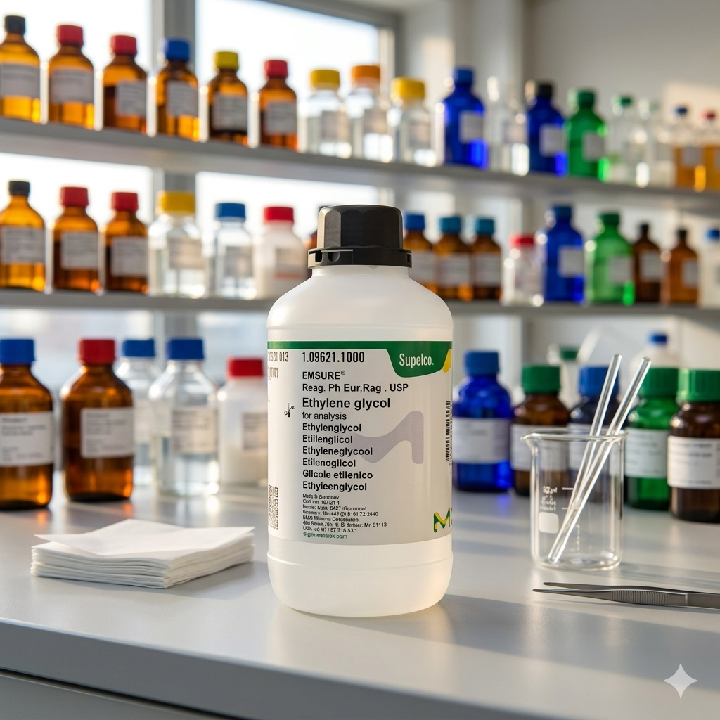 Supelco EMSURE Ethylene Glycol for Analysis 1096211000 Reag. Ph Eur USP | Ethylene Glycol Laboratory Grade