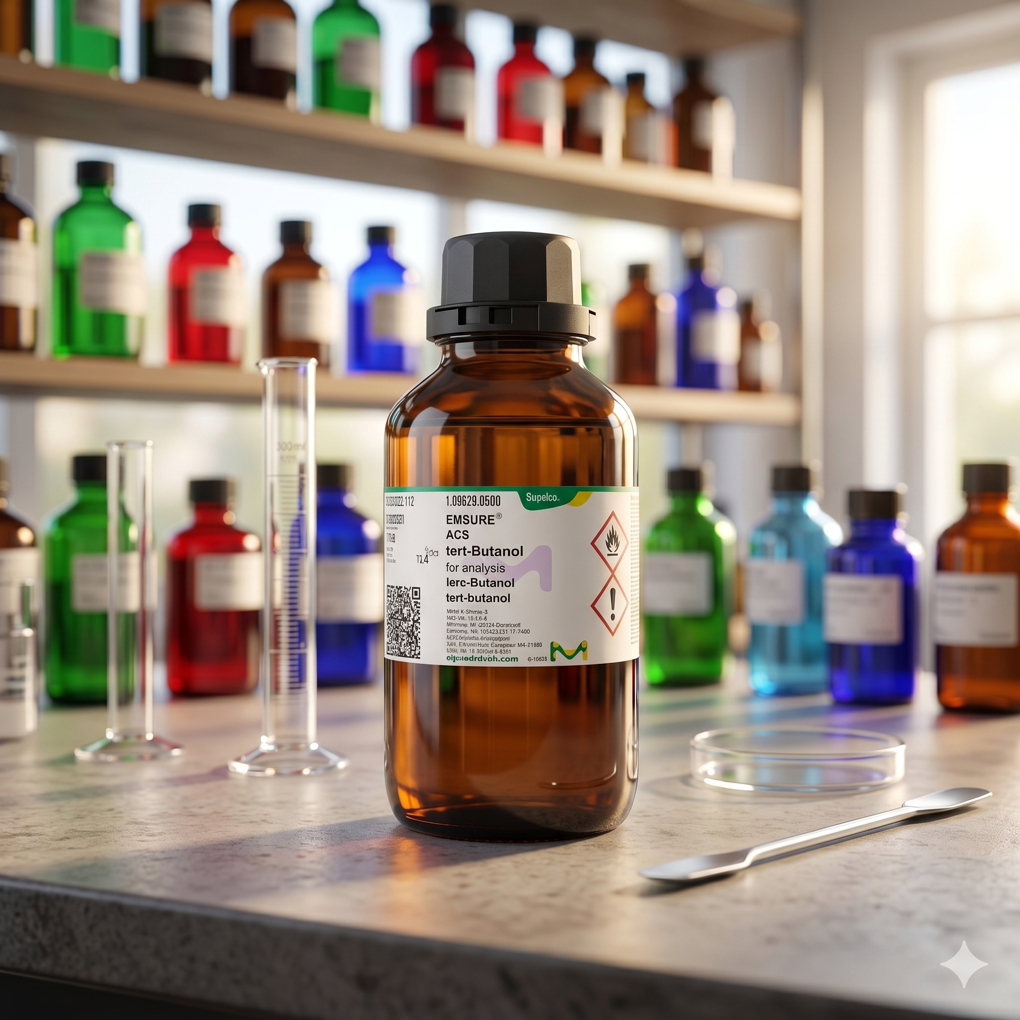 EMSURE ACS tert-Butanol 1096290500 Merck – tert-Butyl Alcohol for Analysis 500 mL Reagent Grade Laboratorium