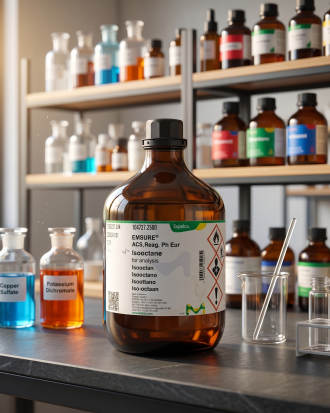 Isooctane EMSURE® ACS Reag. Ph Eur Supelco Merck 2.5L merupakan solvent organik analytical grade berkualitas tinggi untuk kebutuhan analisis laboratorium, research, quality control, kromatografi, pendidikan, dan aplikasi industri profesional. Produk original Merck dengan kemurnian tinggi dan kualitas konsisten untuk penggunaan laboratorium modern.