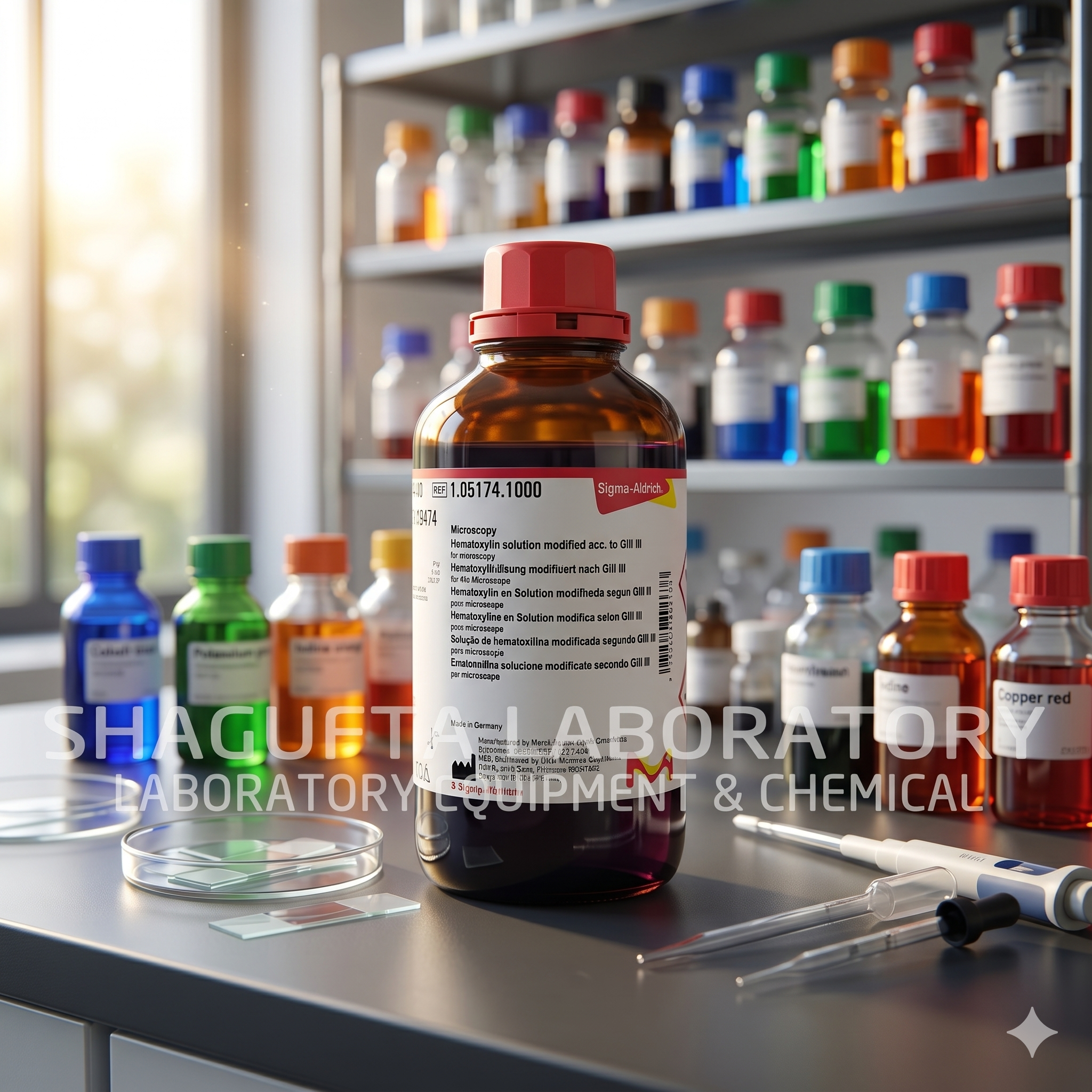 Hematoxylin Solution Modified 50mL Acc. to Gill III 105174 Sigma Aldrich untuk Mikroskopi & Histologi (Repack)