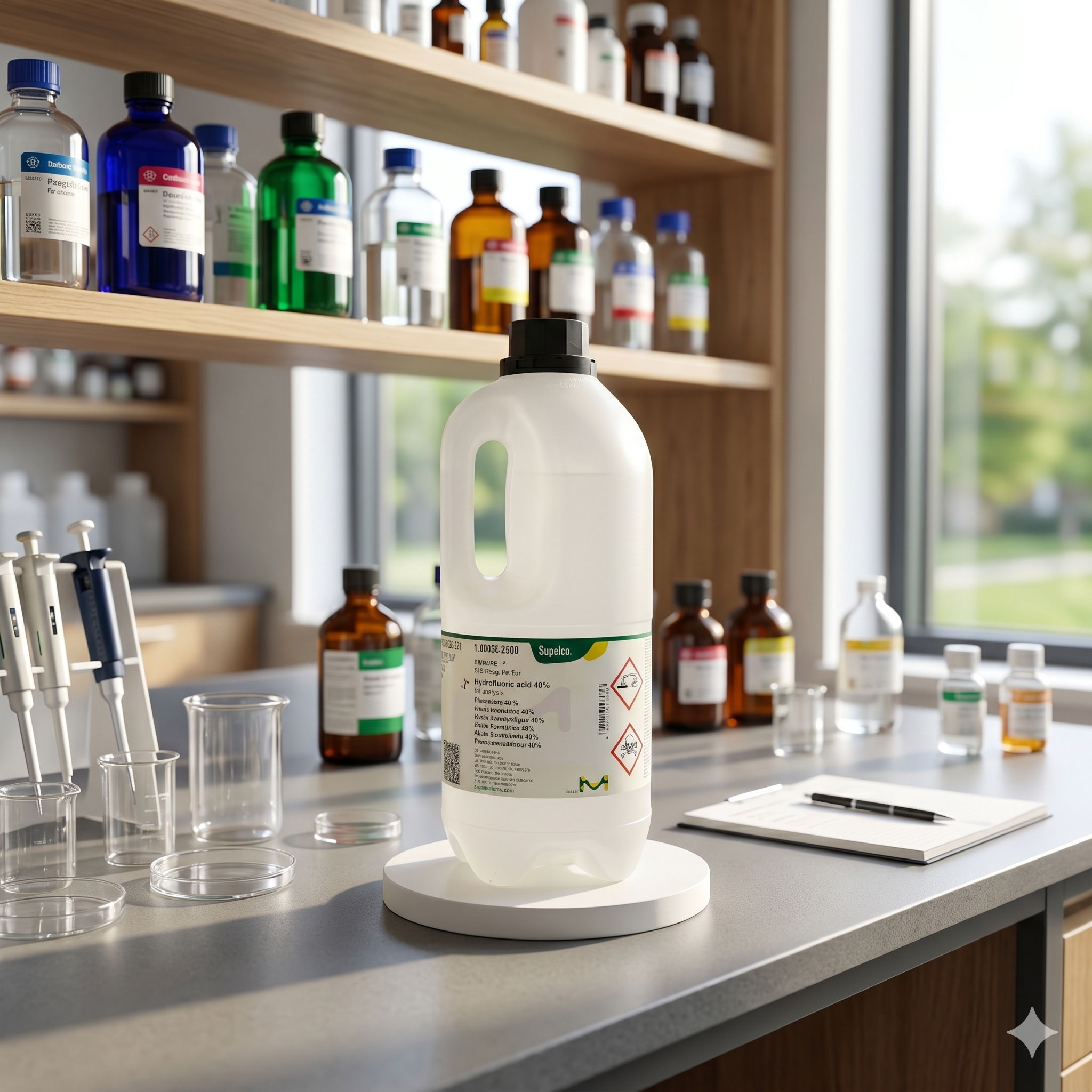 Hydrofluoric Acid 40% Merck 1.00338.2500 EMSURE® ISO Reag. Ph Eur | Asam Fluorida Original