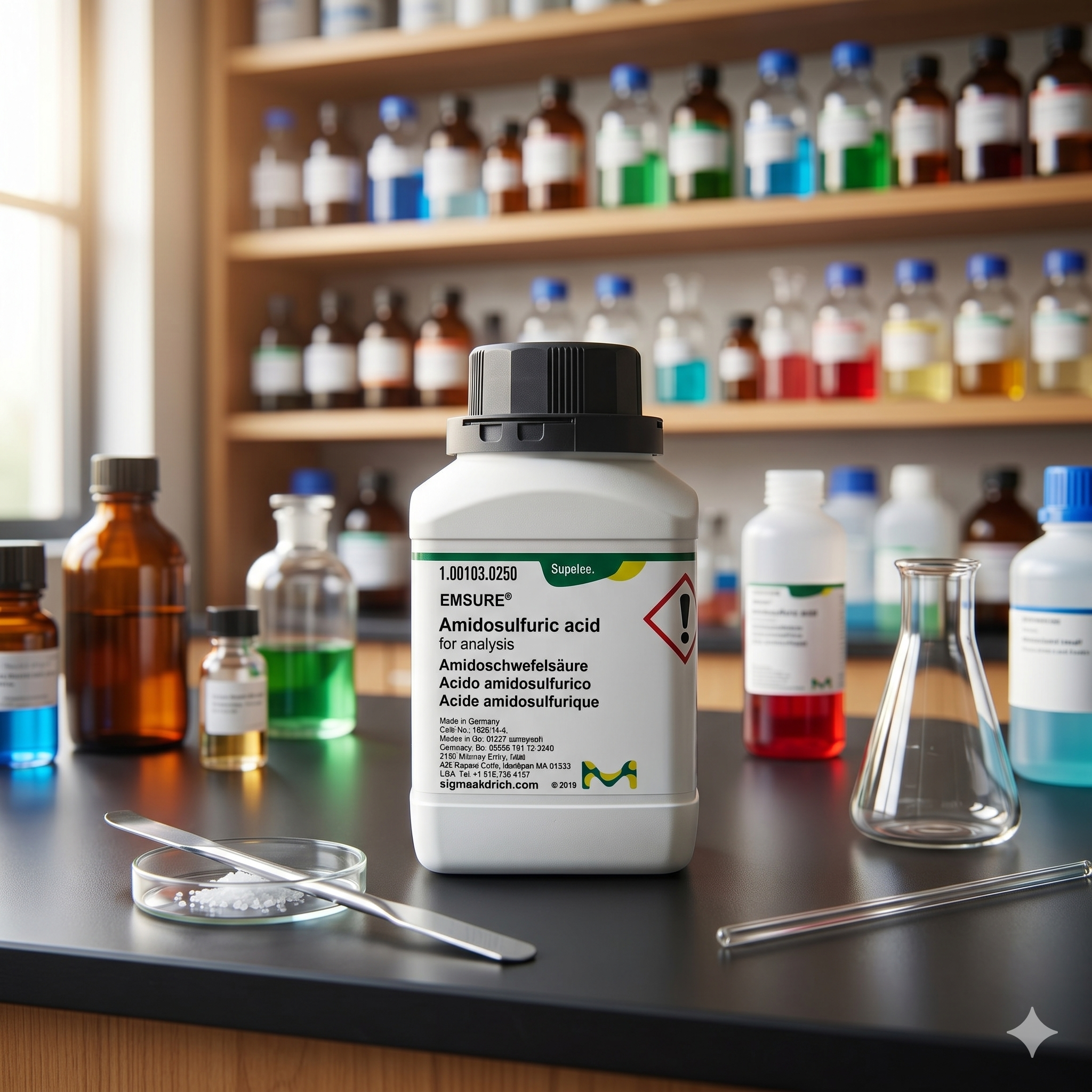 Amidosulfuric Acid EMSURE Merck 1.00103.0250 Analytical Grade untuk Laboratorium