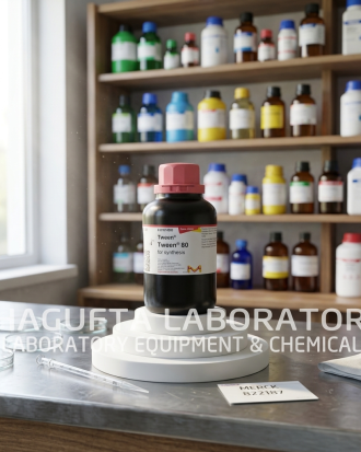 Tween® 80 for Synthesis atau Polysorbate 80 merupakan surfaktan dan emulsifier laboratory grade berkualitas tinggi untuk kebutuhan sintesis, penelitian, formulasi, quality control, pendidikan, dan aplikasi industri. Cocok digunakan pada laboratorium kimia, farmasi, kosmetik, dan penelitian.