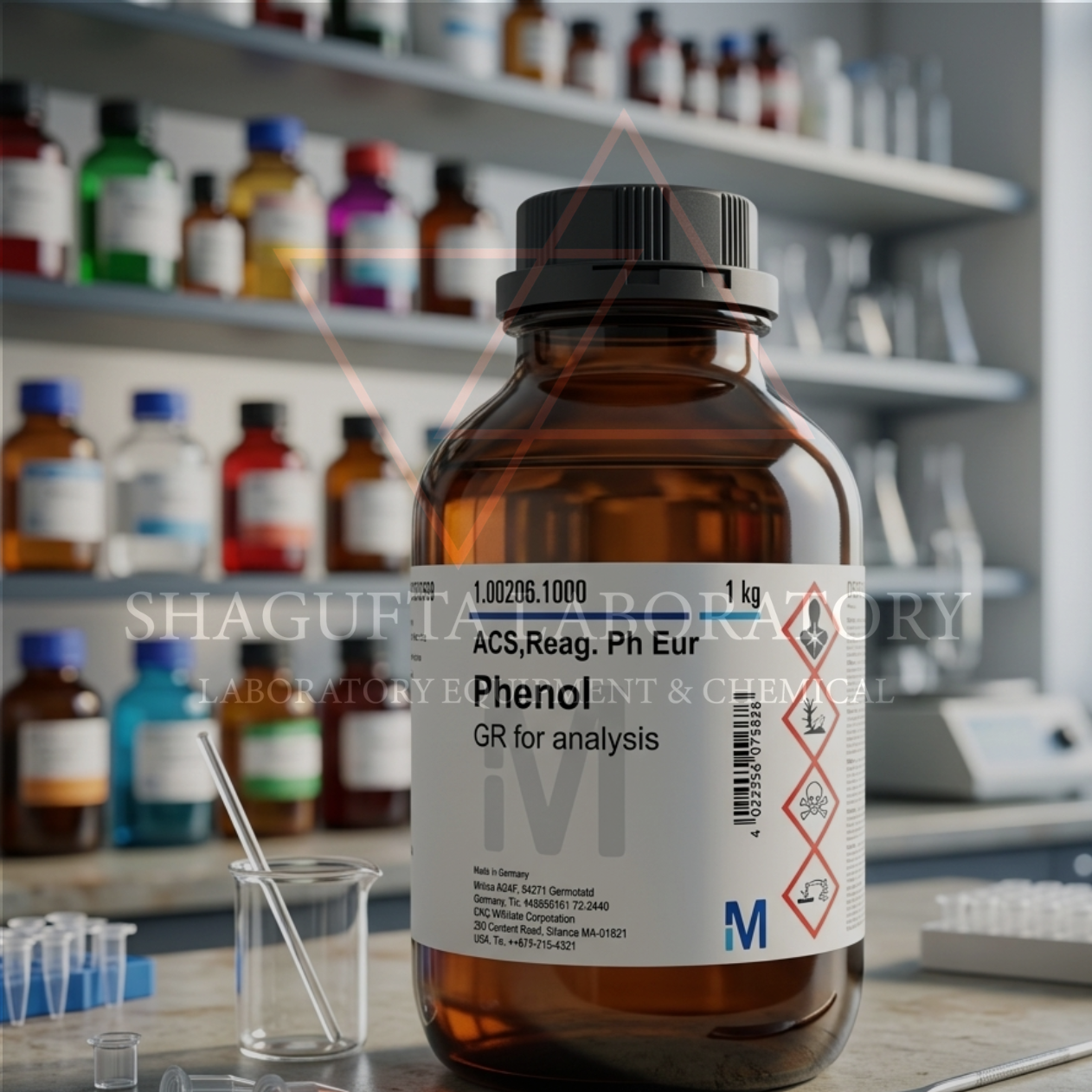 Phenol ACS Reag Ph Eur Supelco Merck 100206.1000 GR for Analysis Analytical Grade