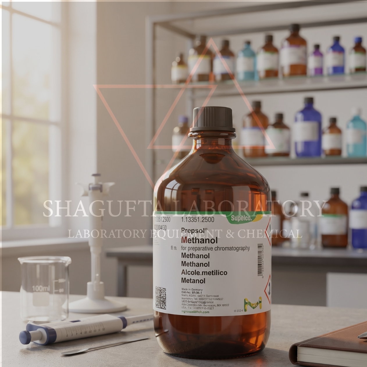 Methanol Preparative Chromatography 2.5L 113351 – Pelarut Kromatografi Preparatif untuk HPLC, Analisis & Penelitian | SHAGUFTA LABORATORY