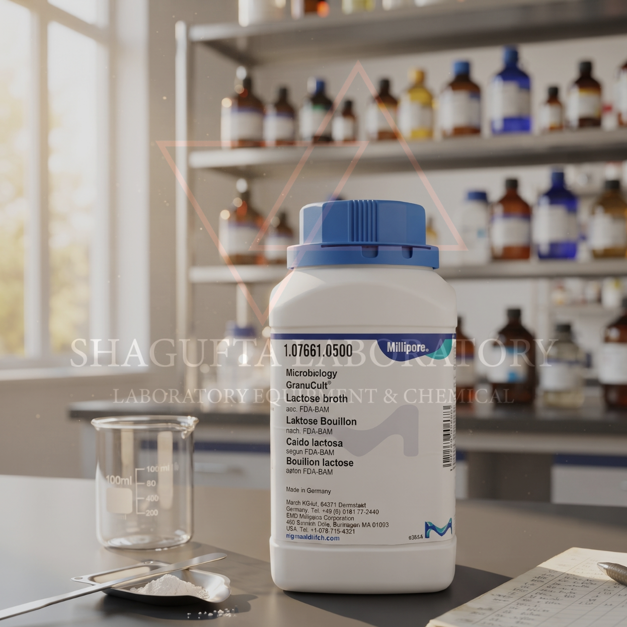 Merck GranuCult® Prime 107661 – Lactose Broth 15gr | Lactose Broth according to FDA-BAM | Media Mikrobiologi | Dehydrated Culture Medium (REPACK)